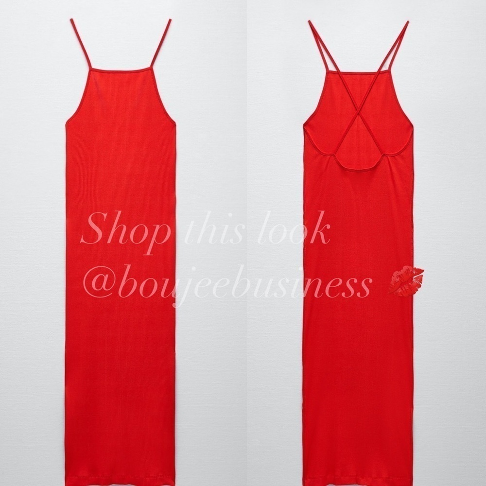ZARA Strappy Ribbed Dress - Picture 5 of 5